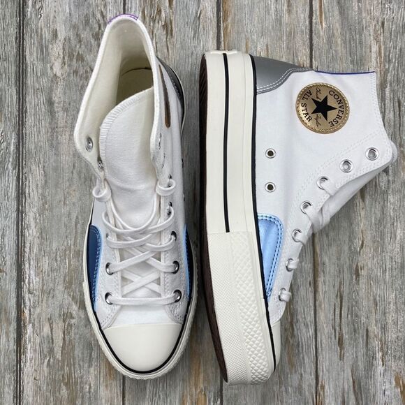 Converse Converse All Star Lift Platform Chrome Sneaker Shoes size 8 - Picture 1 of 15